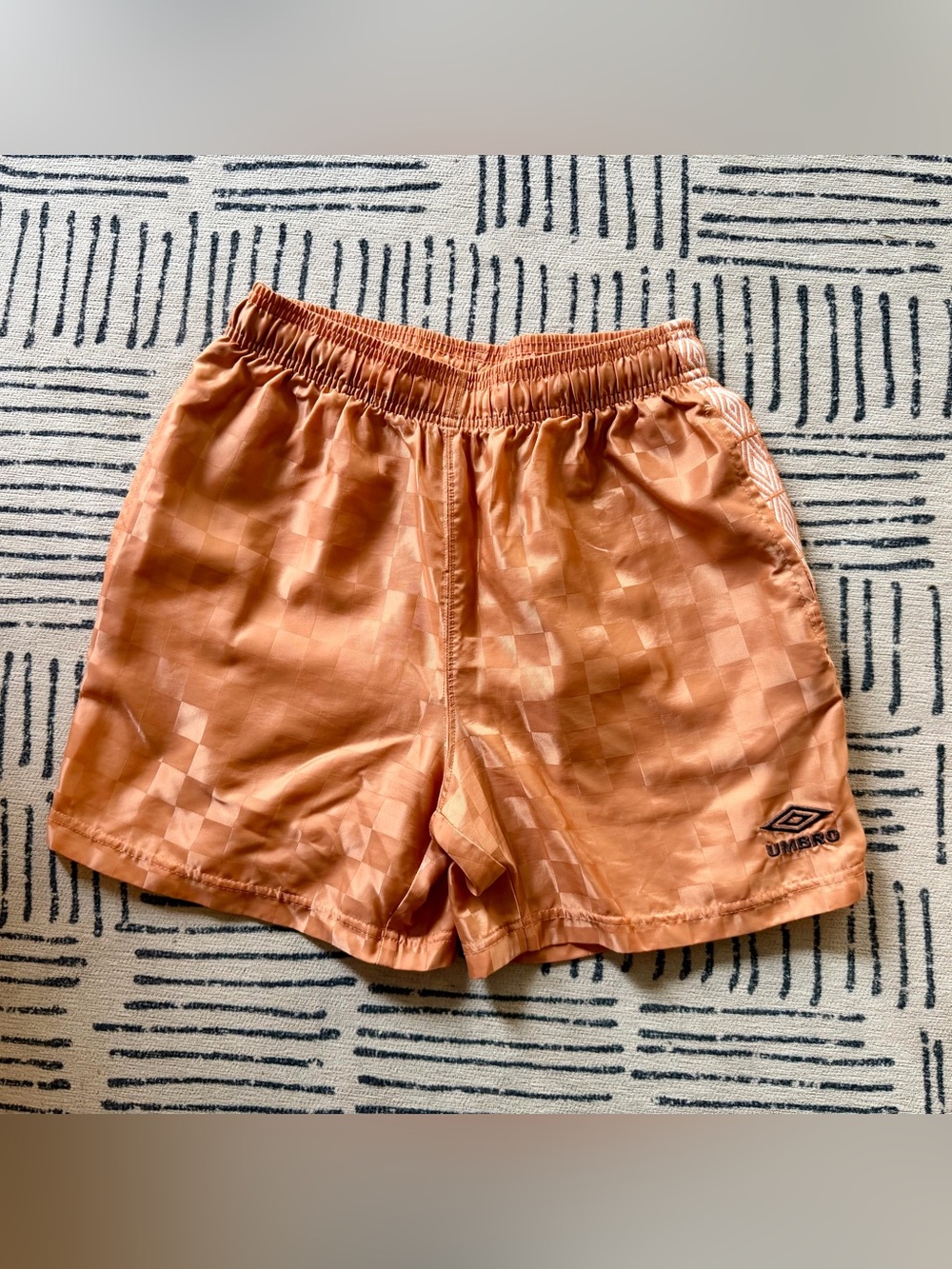 Umbro Peach-Orange Athletic Shorts